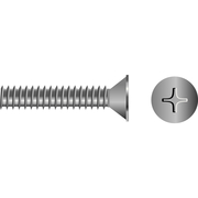 SEACHOICE 1/4"-20 x 1/2 in Phillips Flat Machine Screw, Plain Steel 281